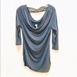 NWOT Studio Y navy sequin back top